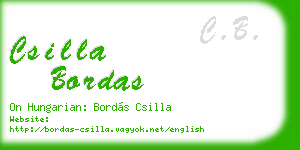 csilla bordas business card